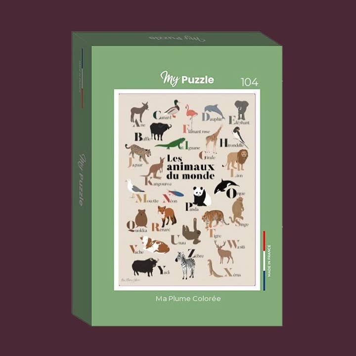 Puzzle Les animaux du monde pour la vente par Ma Plume Colorée