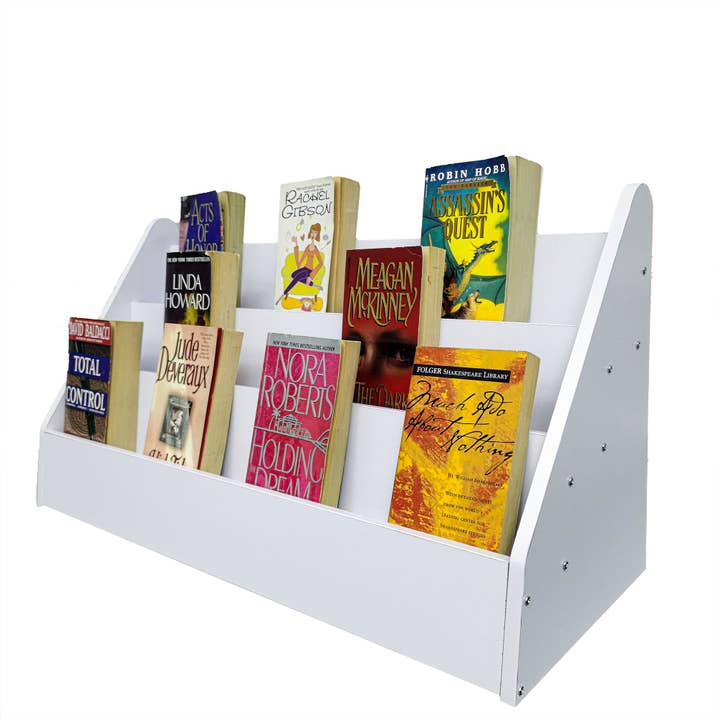 Aanrecht Boekenplank Display Wenskaartenrek 3-laags Literatuur Tijdschrift 2904-wit voor wholesale door FIXTUREDISPLAYS