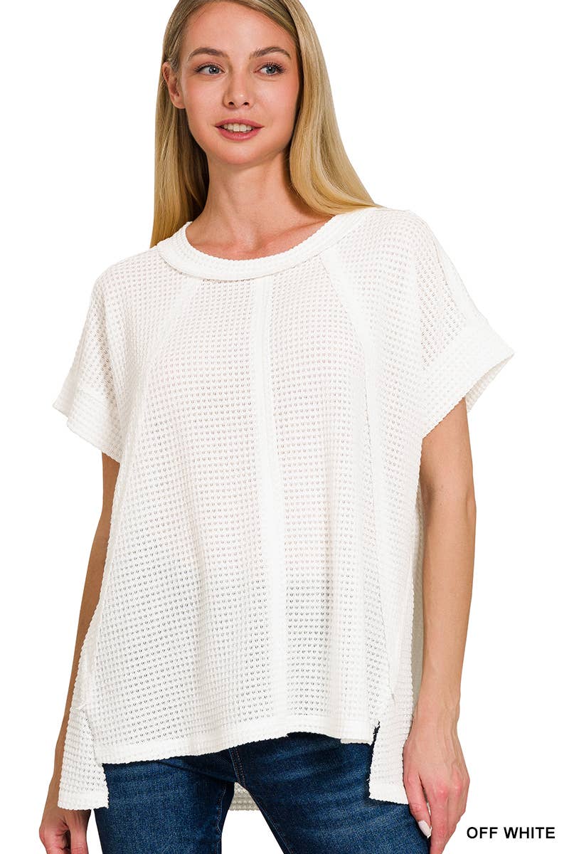 42POPS – wholesale Stickad topp - Dam – .Waffle Stickad Topp Prov1