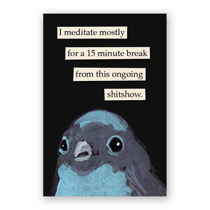 Meditate Magnet for wholesale by The Mincing Mockingbird