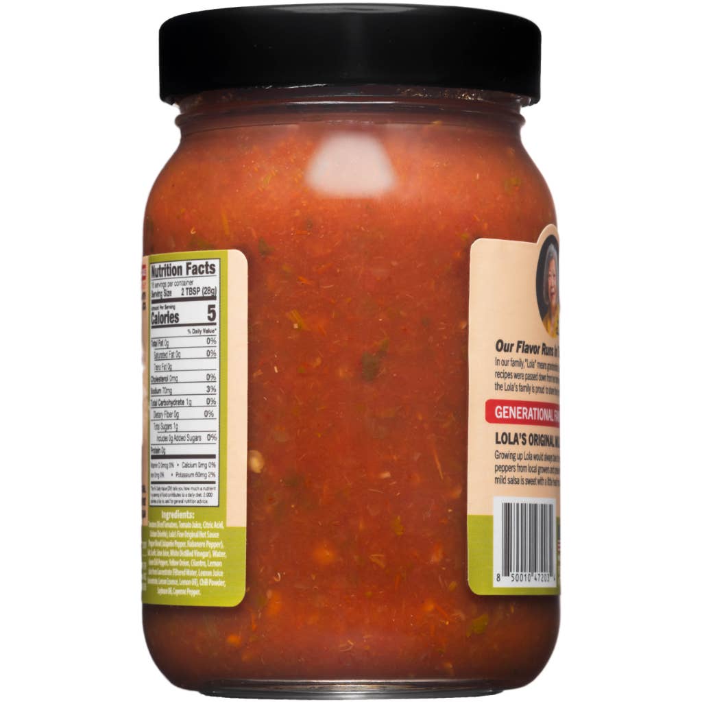 Lola's Fine Hot Sauce - Wholesale Salsa - Lola's Mild Salsa 16 oz - Mild3