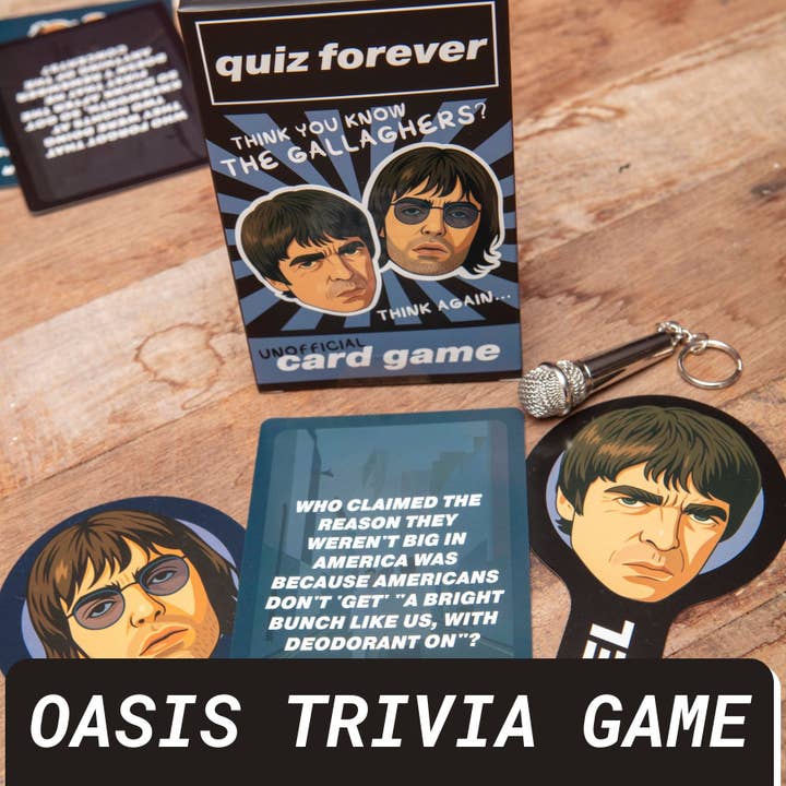 Boxer Gifts – wholesale Card game – Quiz Forever Oasis Card Game – Unofficial Oasis Merchandise1