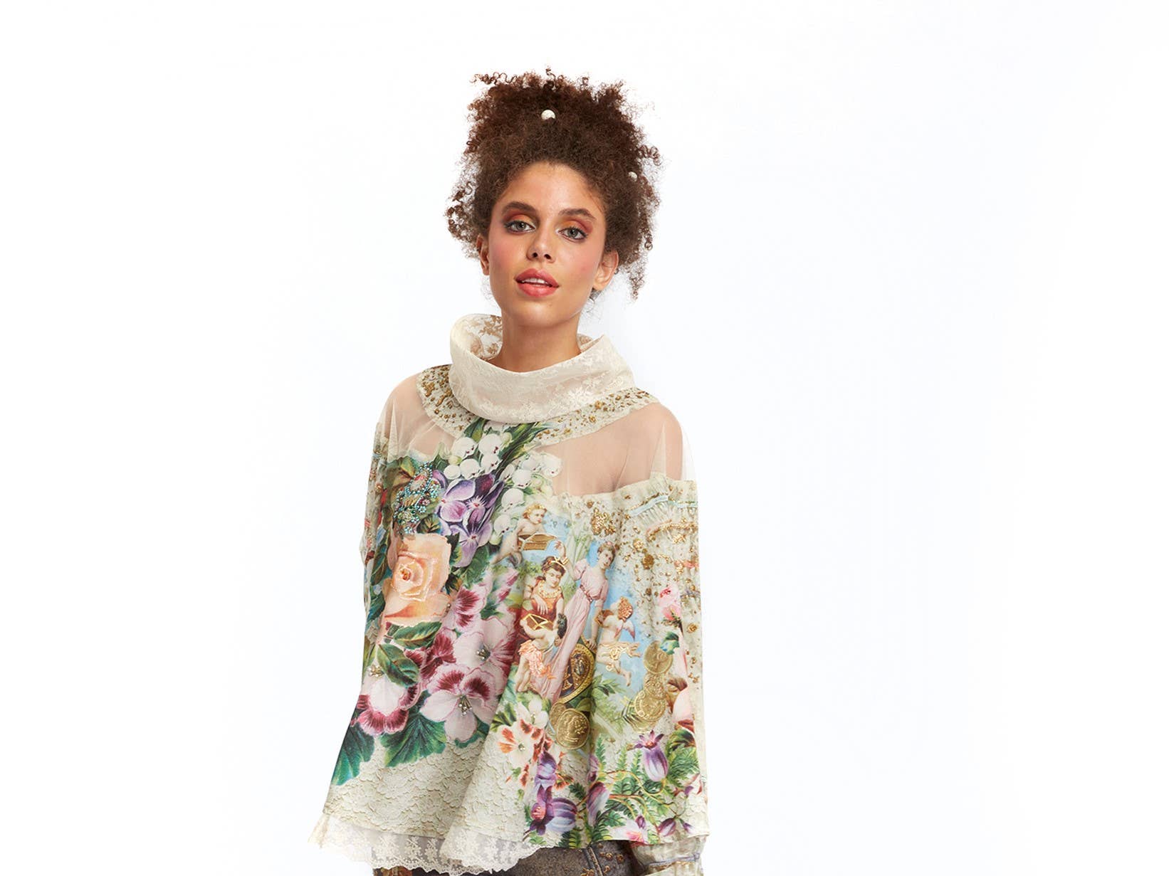 IPNG Design - Vendita all'ingrosso Camicetta - Donna - Blusa a scialle - Fortune In Flowerland2