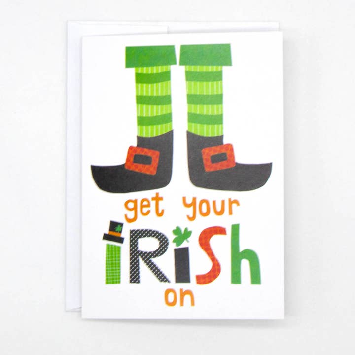 Get Your Irish On Card – Fun St. Patrick’s Day Cheer for wholesale by Kim Dettmer Art