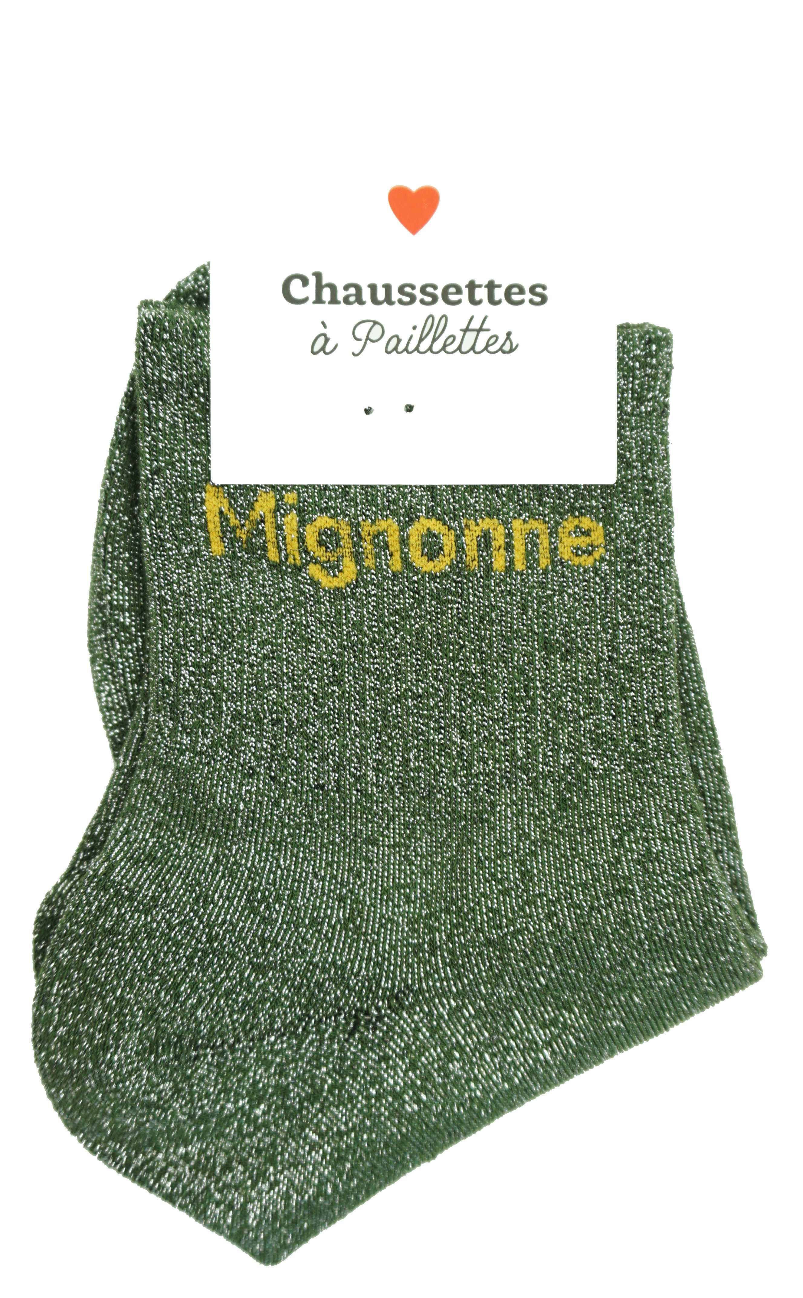 Anais - Vente Chaussettes – femme - Paire de chaussette à paillette message5