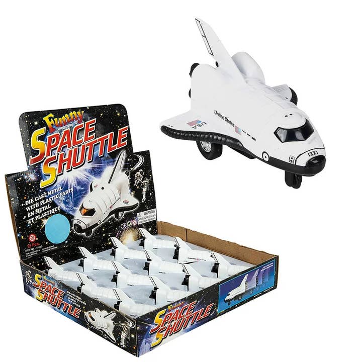 Toyarina – Großhandel Spielzeugflugzeug – Kinder – 4-Zoll-Space Shuttle aus Druckguss mit Rückziehfunktion für Kinder