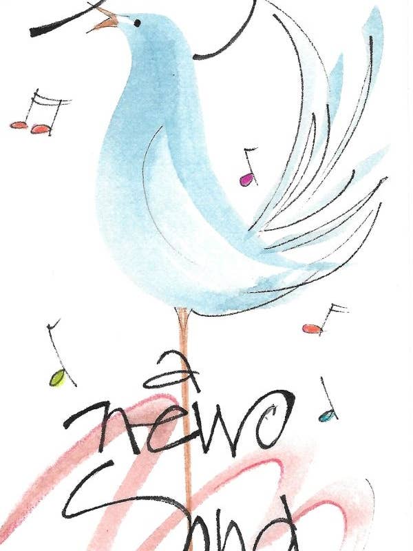 Sing a New Song Bookmark packaged with Harney Teabag for wholesale by Credo Designs LTD