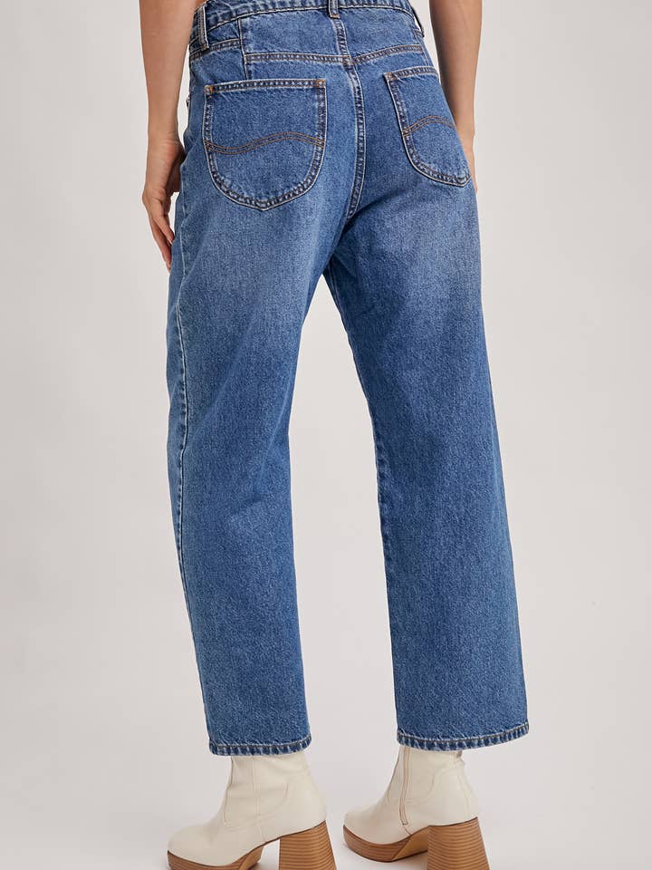 Bluivy - Wholesale Jeans - Women's - DENIM MID-RISE WIDE LEG CROPPED JEANS18