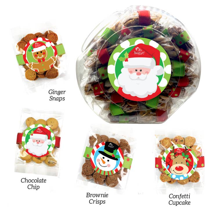 Oh, Sugar! - Wholesale Cookie - Cookies - Christmas Mixed Flavor Case - Display Tub