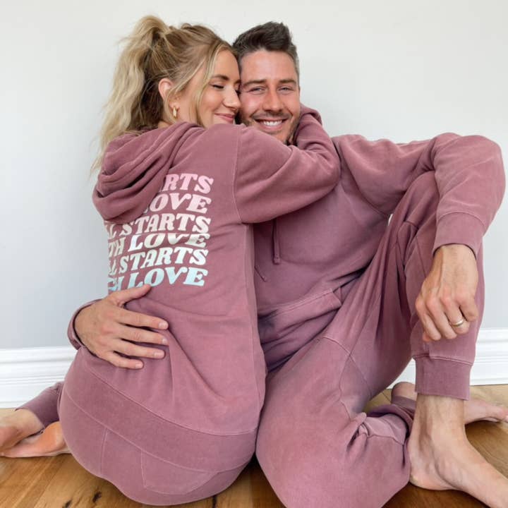 Maroon Lauren and Arie- His and Her Love Hoodie for wholesale on Faire2