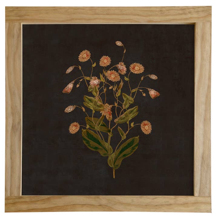 Framed Canvas, Terracotta Summer / Fall Floral Vintage Art for wholesale by Graphically Speaking Design