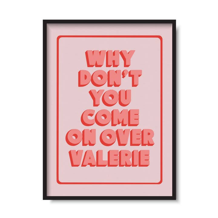 Twisted Rebel Designs - Wholesale Kunstprint - Valerie Kunst Liedtekst Print0