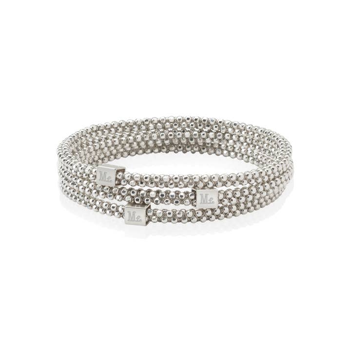 Mignon Faget - Wholesale Bangle Bracelet - Halo Bangle Faceted Sterling Silver2