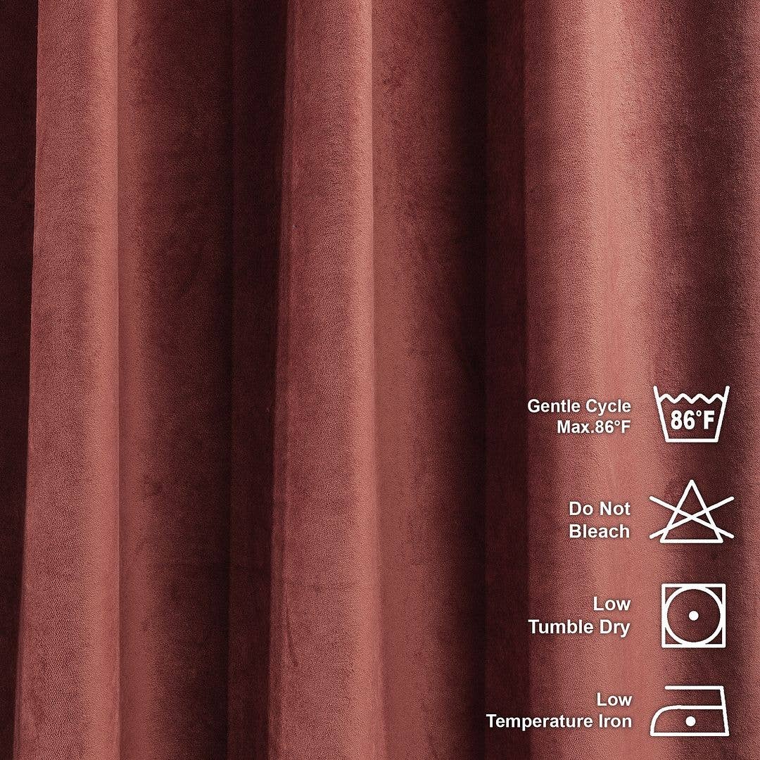 Bes Home Design – Engroshandel Gardin – 100 tommer brede og ekstra lange matterede fløjlsgardiner i specialmål2