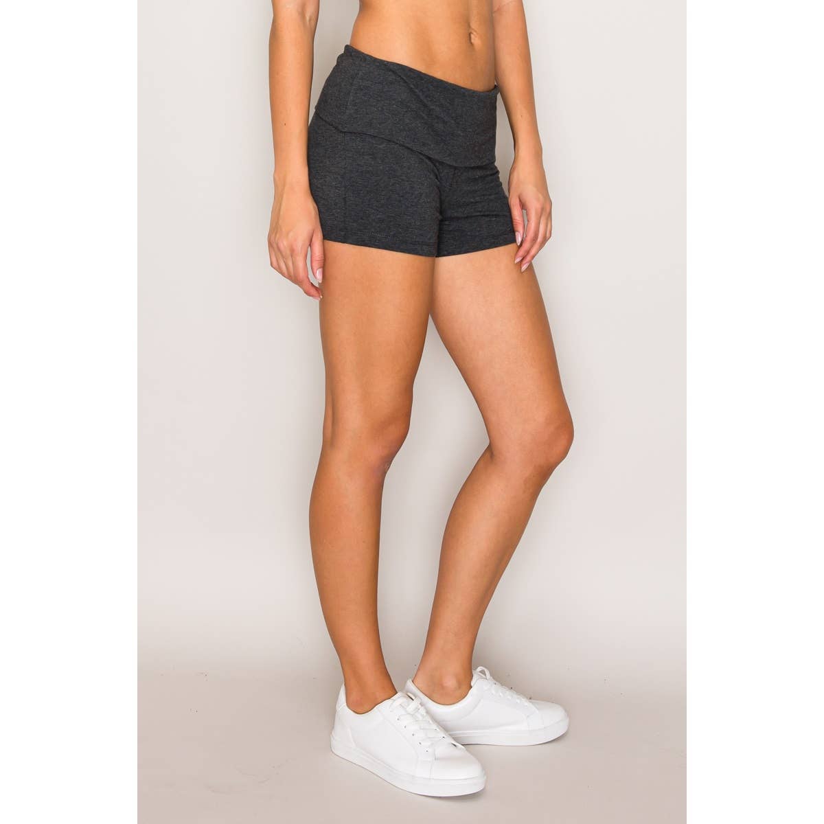 Popular 21 - Wholesale Shorts - Women's - Cotton Bike Shorts with Fold over Waist Band9