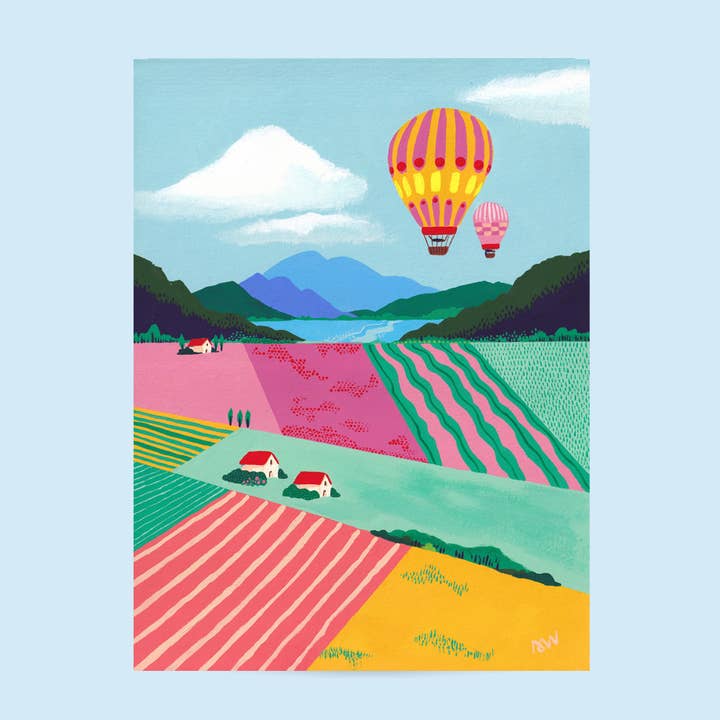 Kunsttryk - Ballonrejse for engroshandel hos Hello couleur