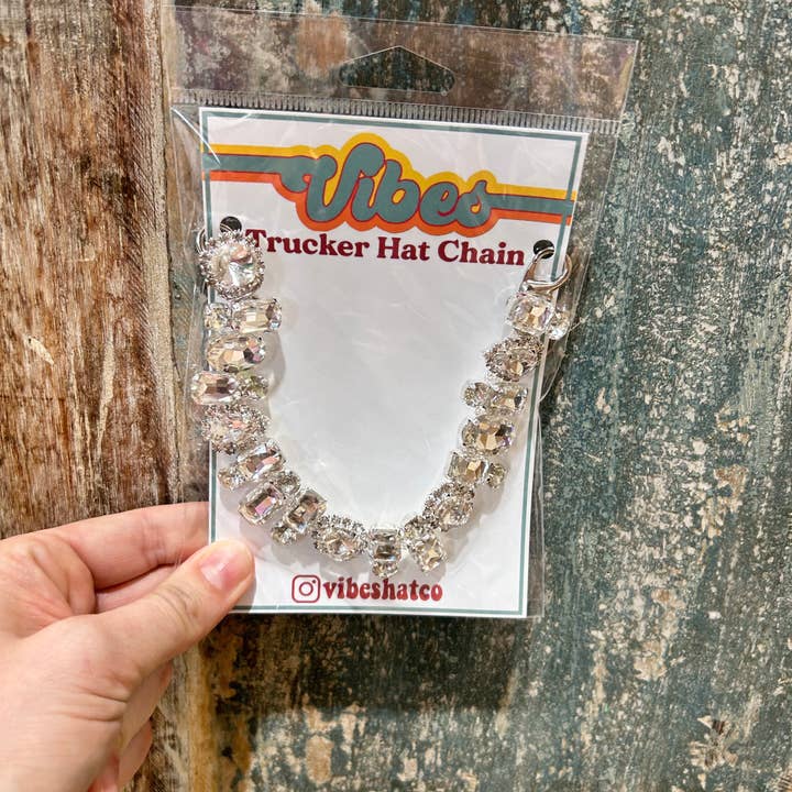 Corrente Jumbo Rhinestone Trucker | Joias de chapéu | Brilho | por atacado de Vibes Hat Company