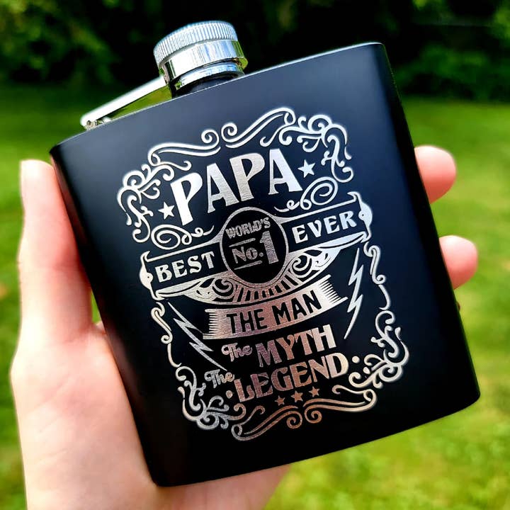 BD Lasers INC. - Wholesale Flask - Best Ever Papa Flask- Father's Day Gifts For Him