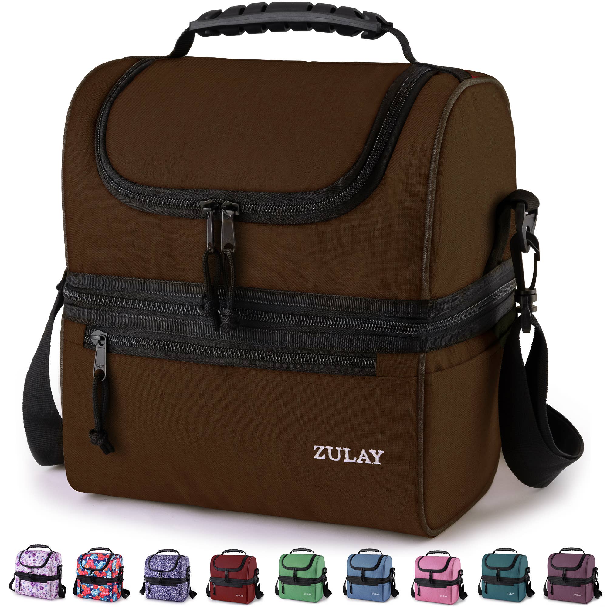 Zulay Kitchen - Wholesale Lunch Bag/Box - 2-Compartment Insulated Lunch Bag – Cooler for Men & Women12