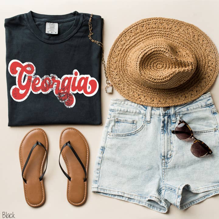 Bama Screens - Wholesale Sublimation Transfer - Georgia Retro Shadow #BS31951