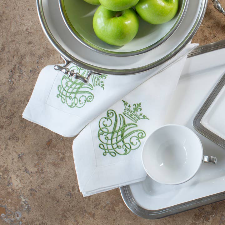 Arte Italica & Crown Linen Designs - Wholesale Dinner & Cloth Napkin - Crest Large Napkin