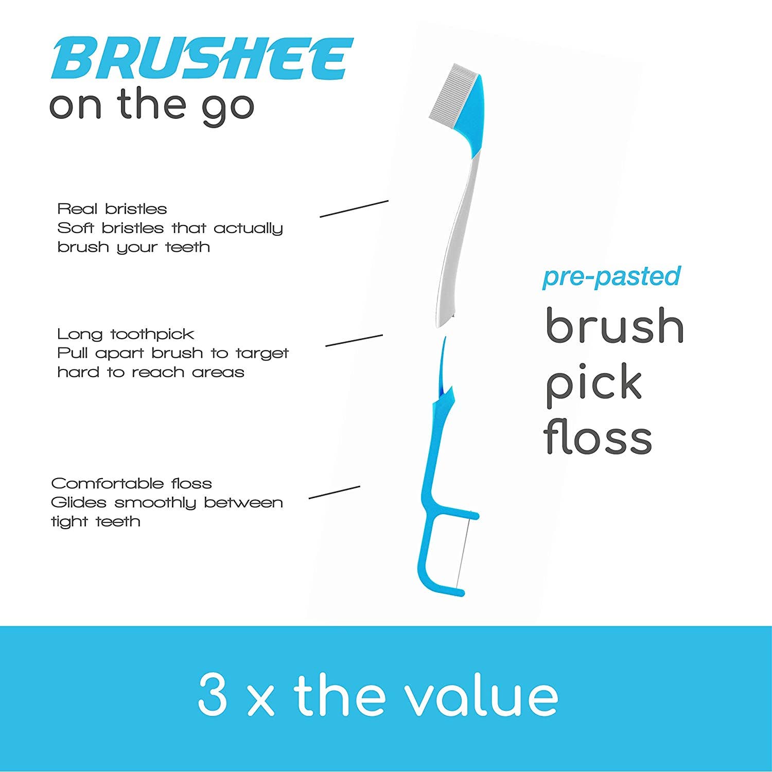 Brushee - Wholesale Toothbrush - Brushee: Disposable On-The-Go Mini-Toothbrush7