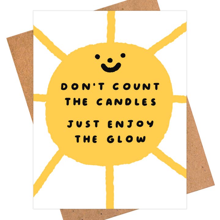 iej studio - Wholesale Birthday Card - Cheerful Sun Birthday Card - Enjoy the Glow
