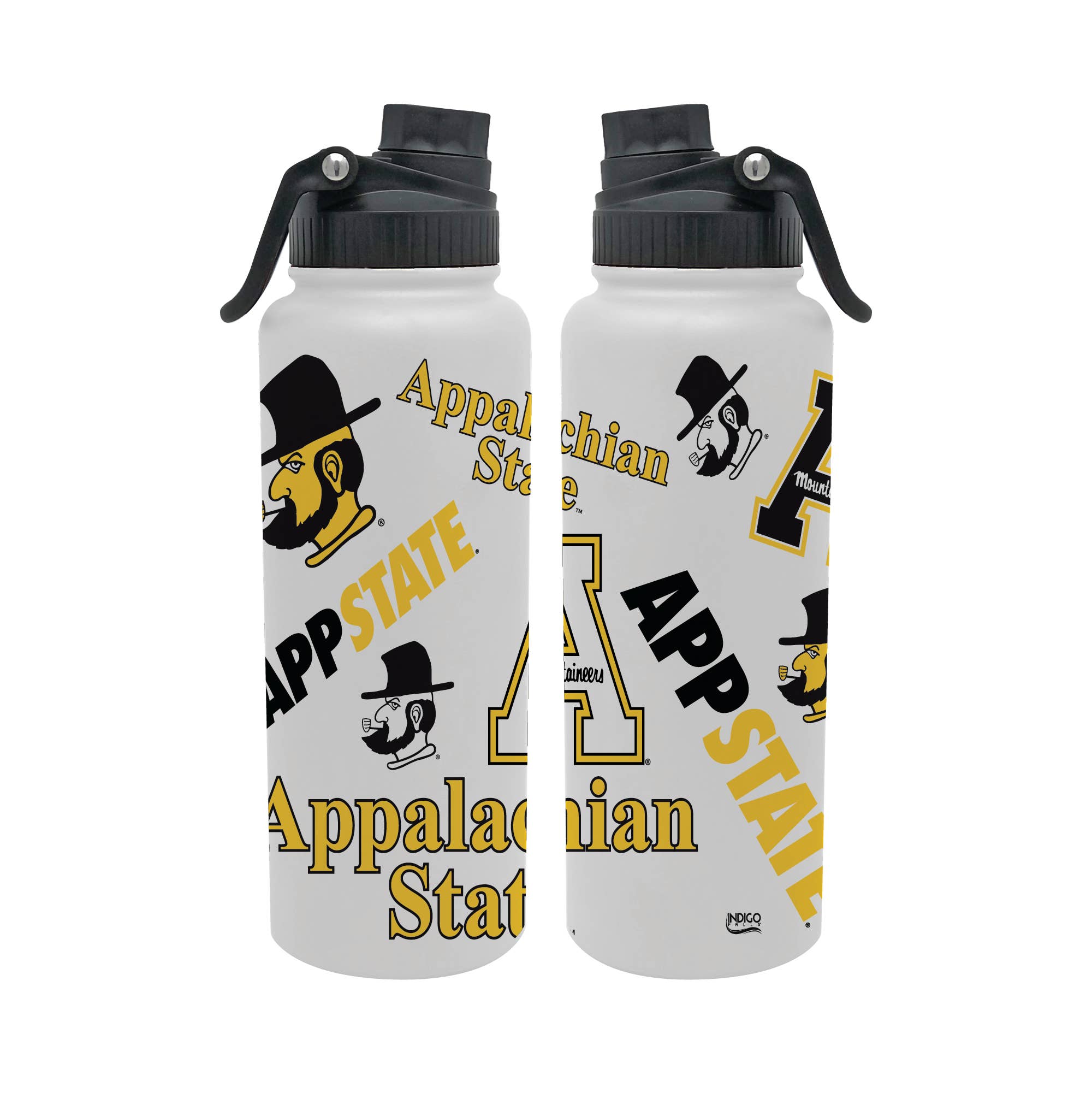 Indigo Falls - Wholesale Water Bottle - 34oz Appalachian State University Medley Aqua Bottle0
