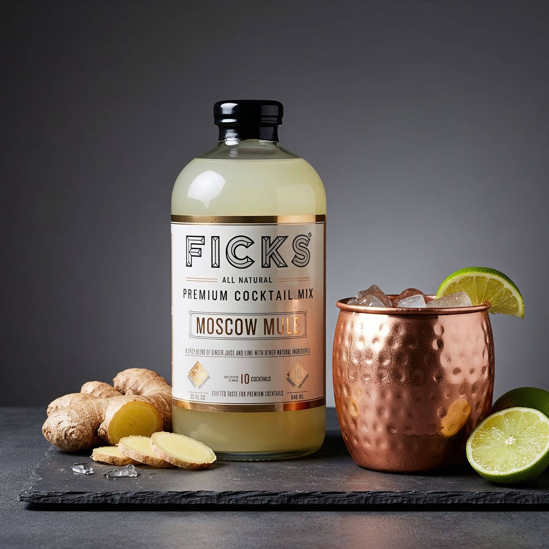 FICKS - Wholesale Cocktail Mix/Syrup - FICKS Premium Moscow Mule Cocktail Mix3