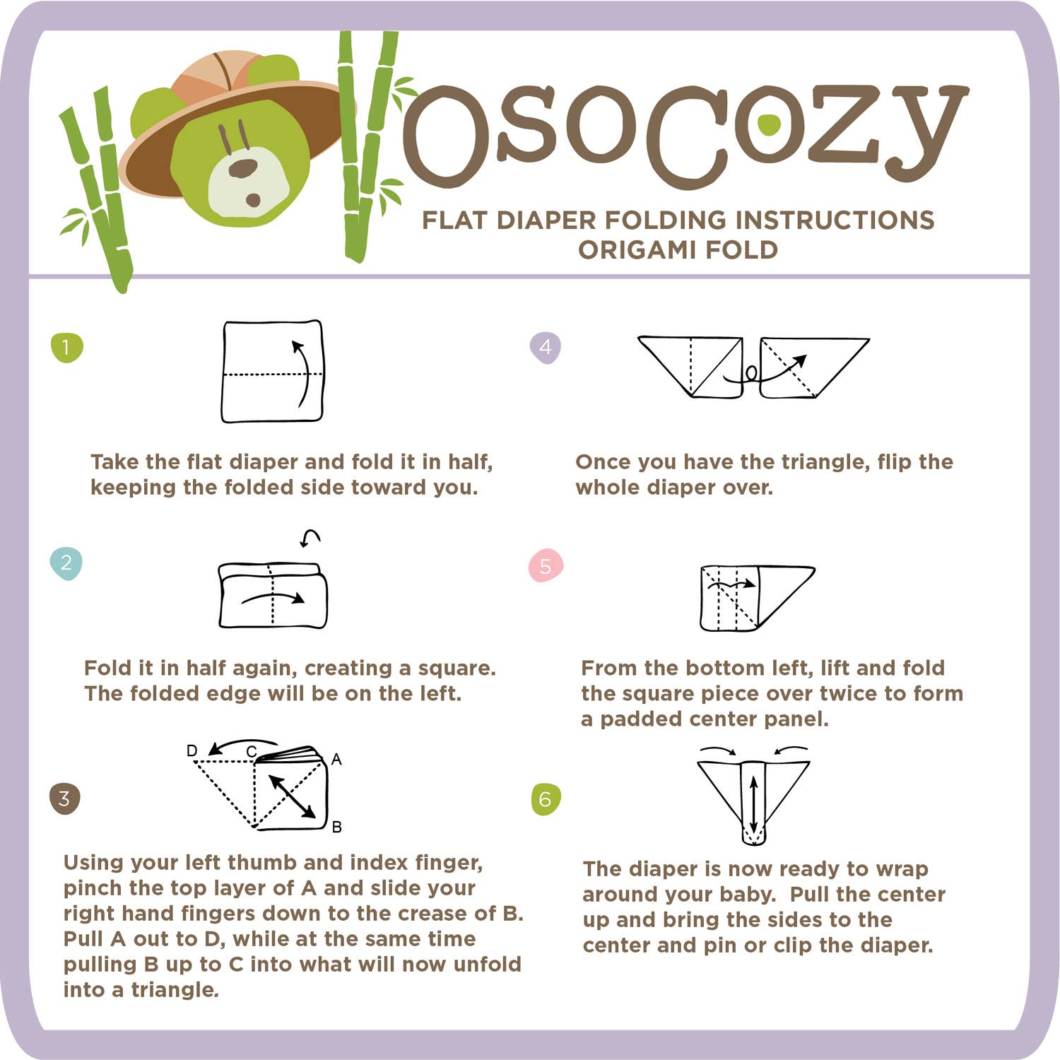 OsoCozy - Vendita all'ingrosso Pannolino lavabile - Neonati - OsoCozy Pannolini piatti Birdseye Weave, 4 varietà - 6 confezioni2