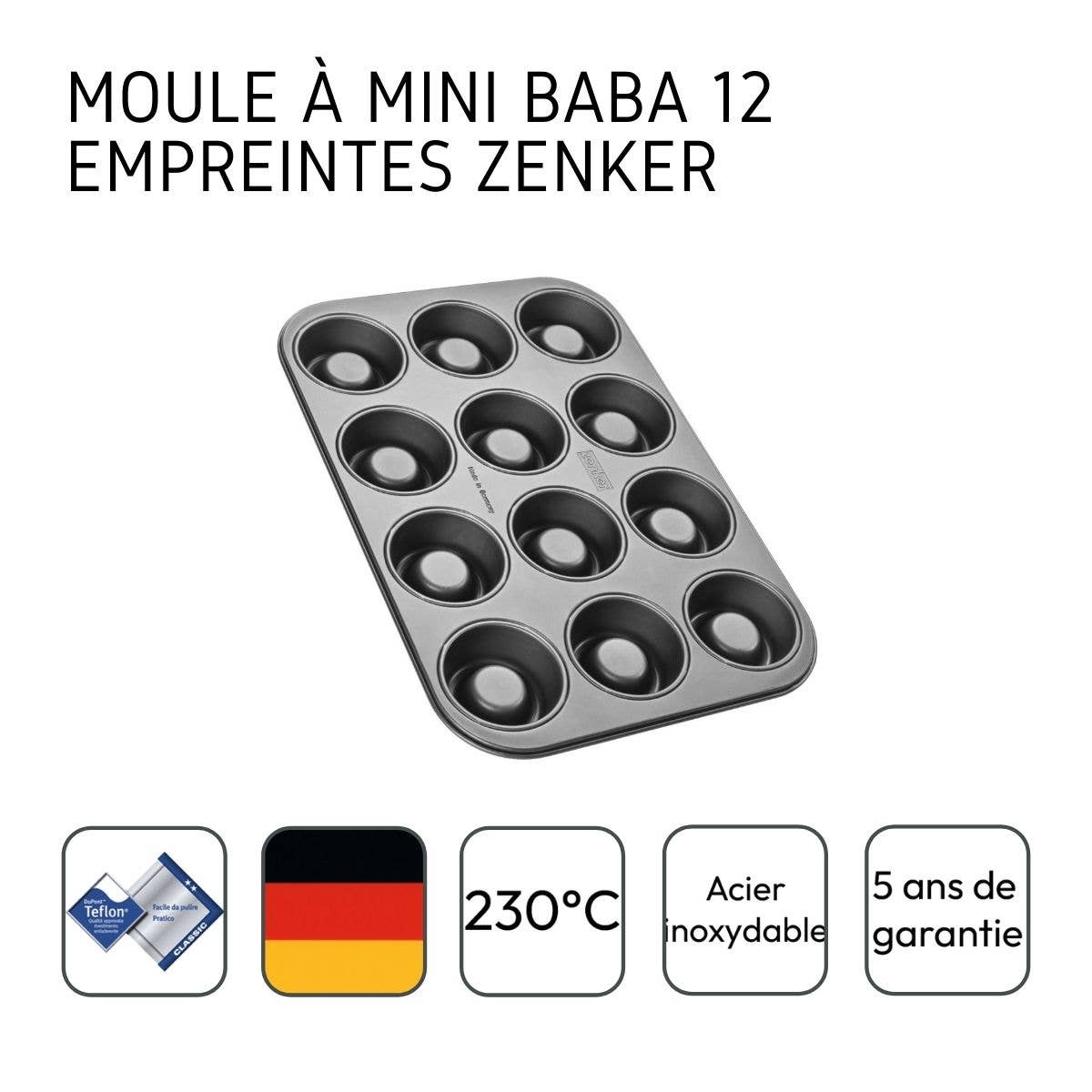 Zenker - Wholesale Cakevorm - Zenker Special Creative 12 Rum Baba Mal9