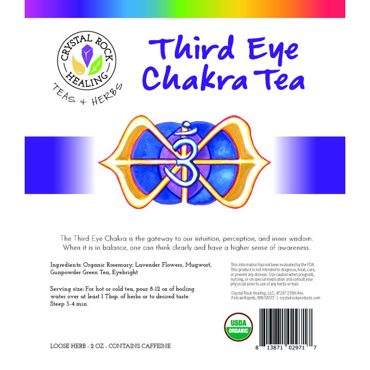 Crystal Rock Healing, LLC - Vente Thés santé/détox - Thé Third Eye Chakra 2 oz biologique1