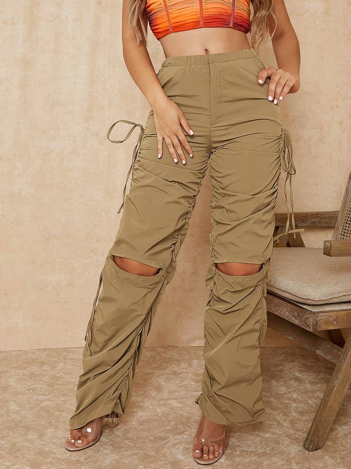 cut out drawstring side pants and other Purchase Wholesale drawstring pants. Free Returns & Net 60 Terms on Faire trending on Faire.
