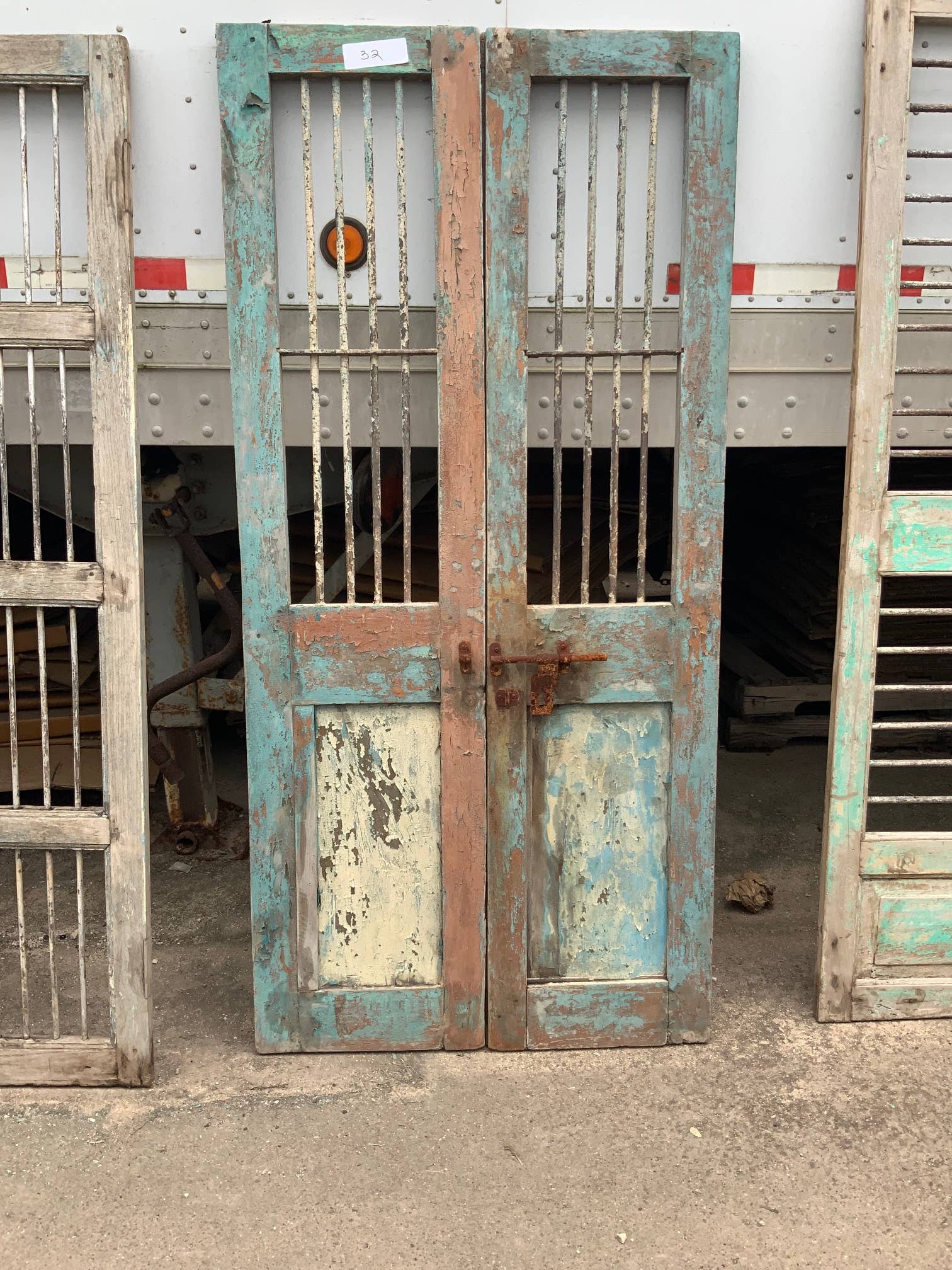 Wilco Home - Wholesale Decorative Panel - Vintage Iron Bar Door Panels in Solid Wood17