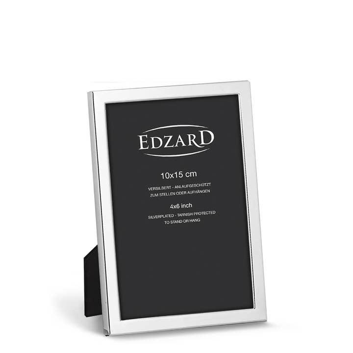 Photo Frame Bergamo, for Photo 10 x 15 cm, silver-plated for wholesale by EDZARD