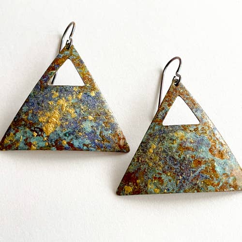 Artemis Open Triangle Dangle Earrings for wholesale by ssd jewelry