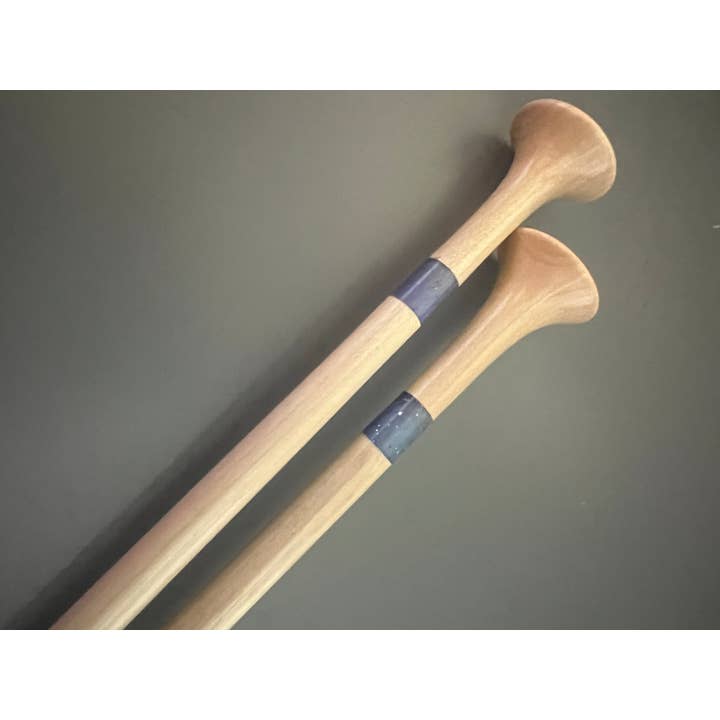 Darn Good Yarn - Vendita all'ingrosso Attrezzi per lavoro a maglia/uncinetto - Ferri da maglia in resina glitter viola e acero2