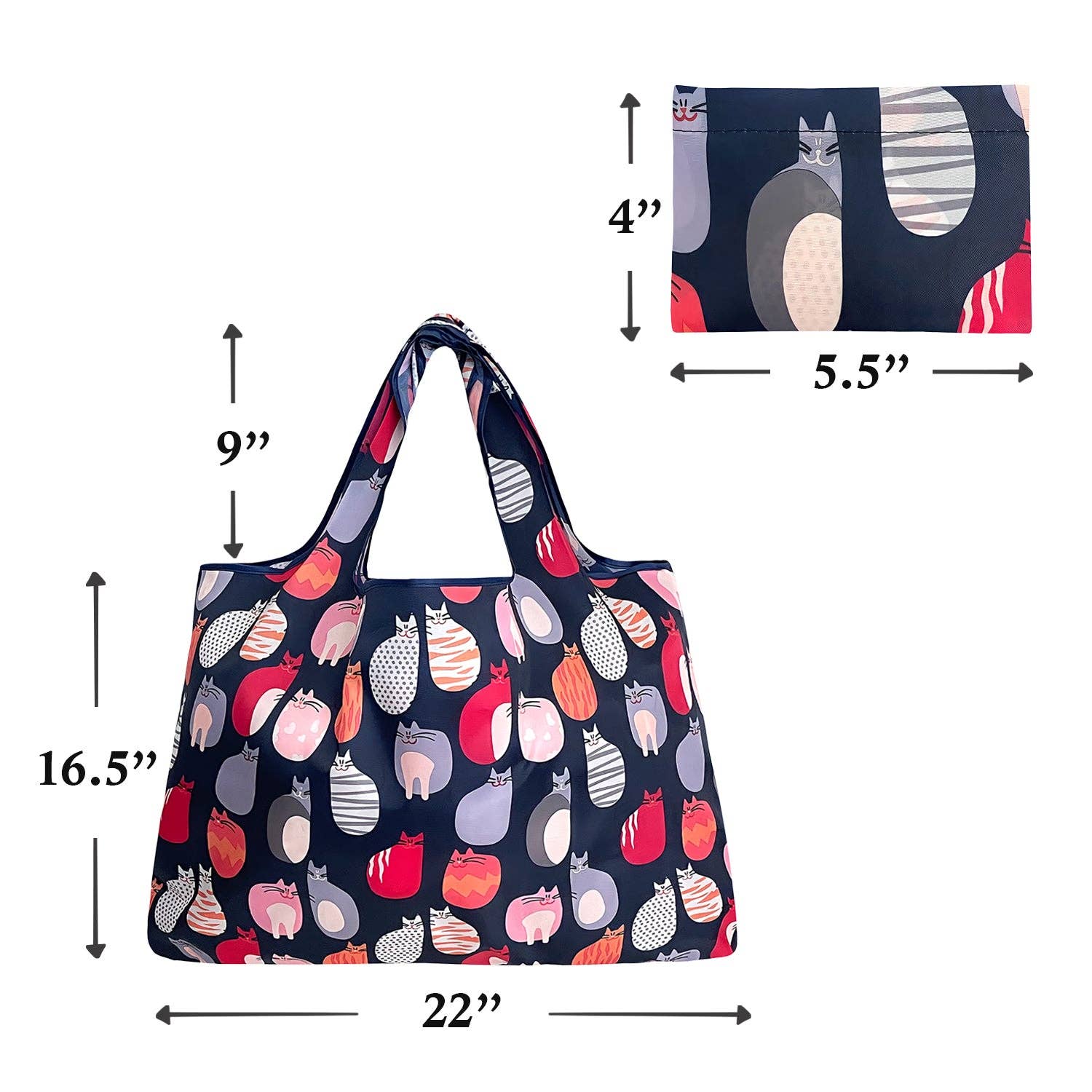 Wrapables.com - Vente Sacs de course/à provisions - Grand sac à provisions réutilisable en nylon écologique Wrapables13