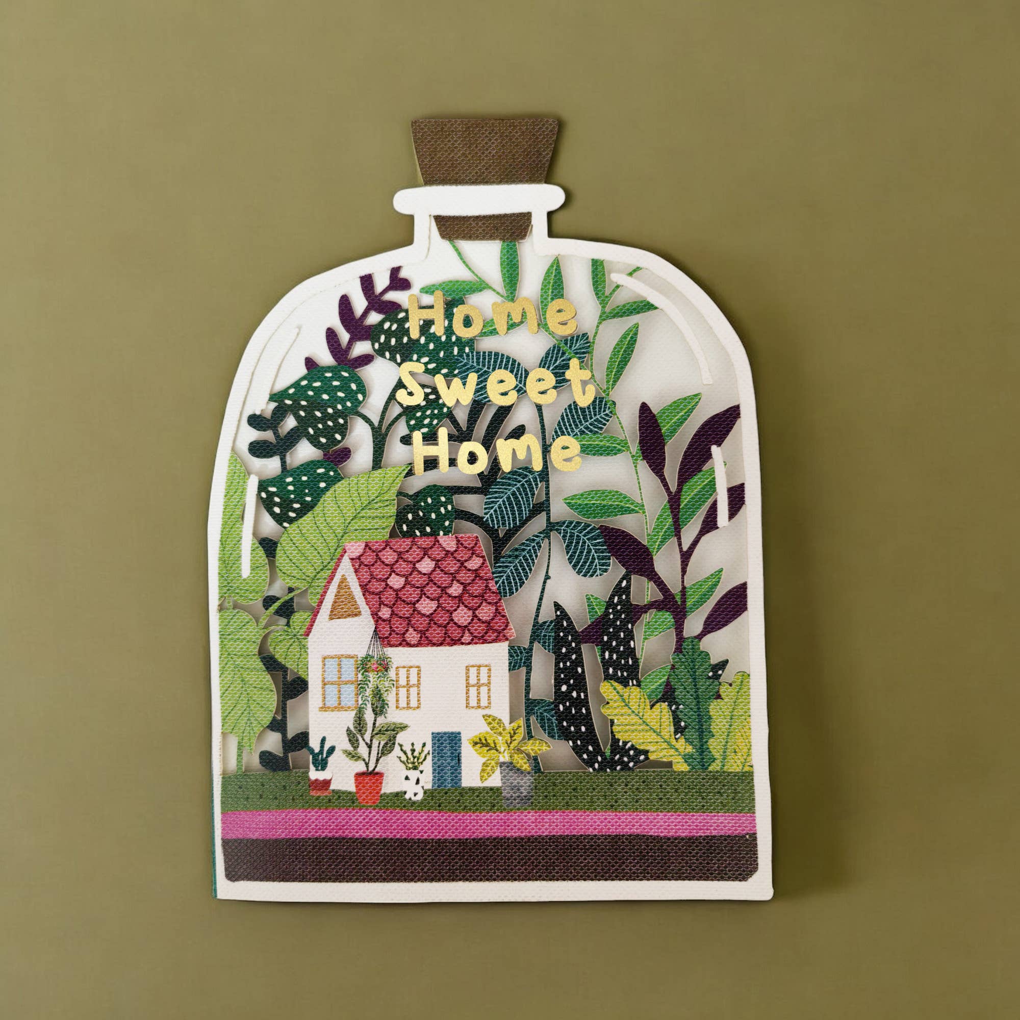 Alljoy Design - Wholesale Housewarming Card - Paper Cut 'Home Sweet Home' Housewarming Card