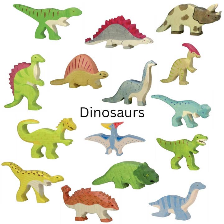 Dinosaure en bois Holztiger pour la vente par Hello! Playdough!