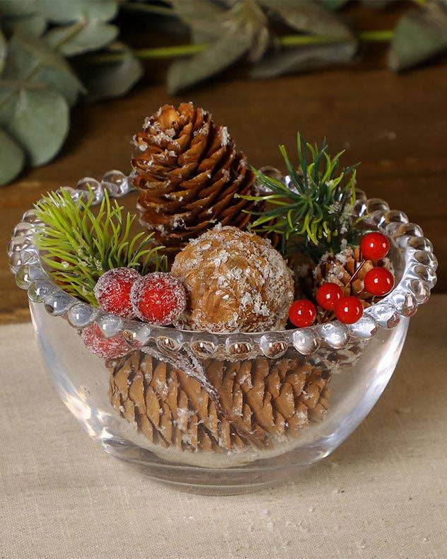 Dibor – wholesale Potpourri – Frosted Berries Pinecone Pot Pourri