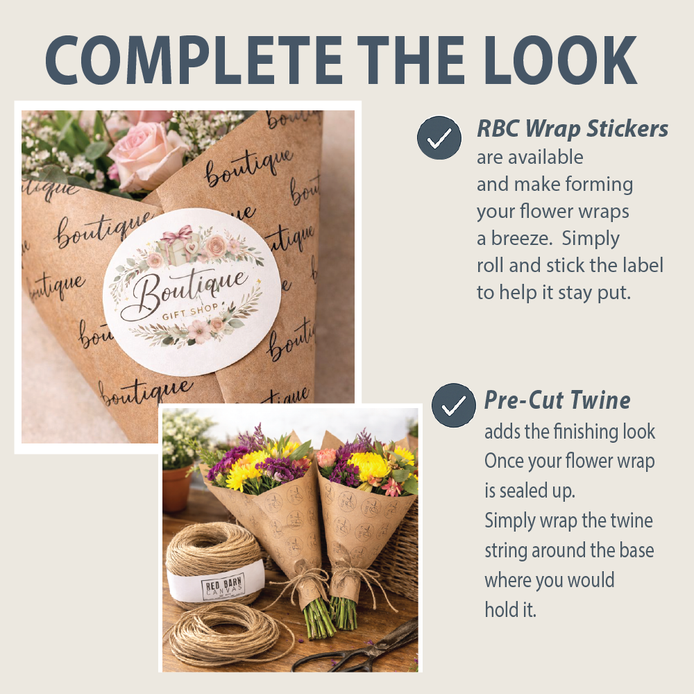 Red Barn Canvas - Wholesale Party Favor - Love Is In Bloom |  25 Flower Wraps2
