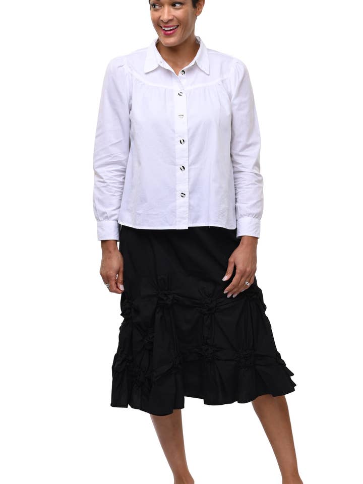 Blusa Sadie CV1192 en Blanco para venta al por mayor de Tulip Clothing