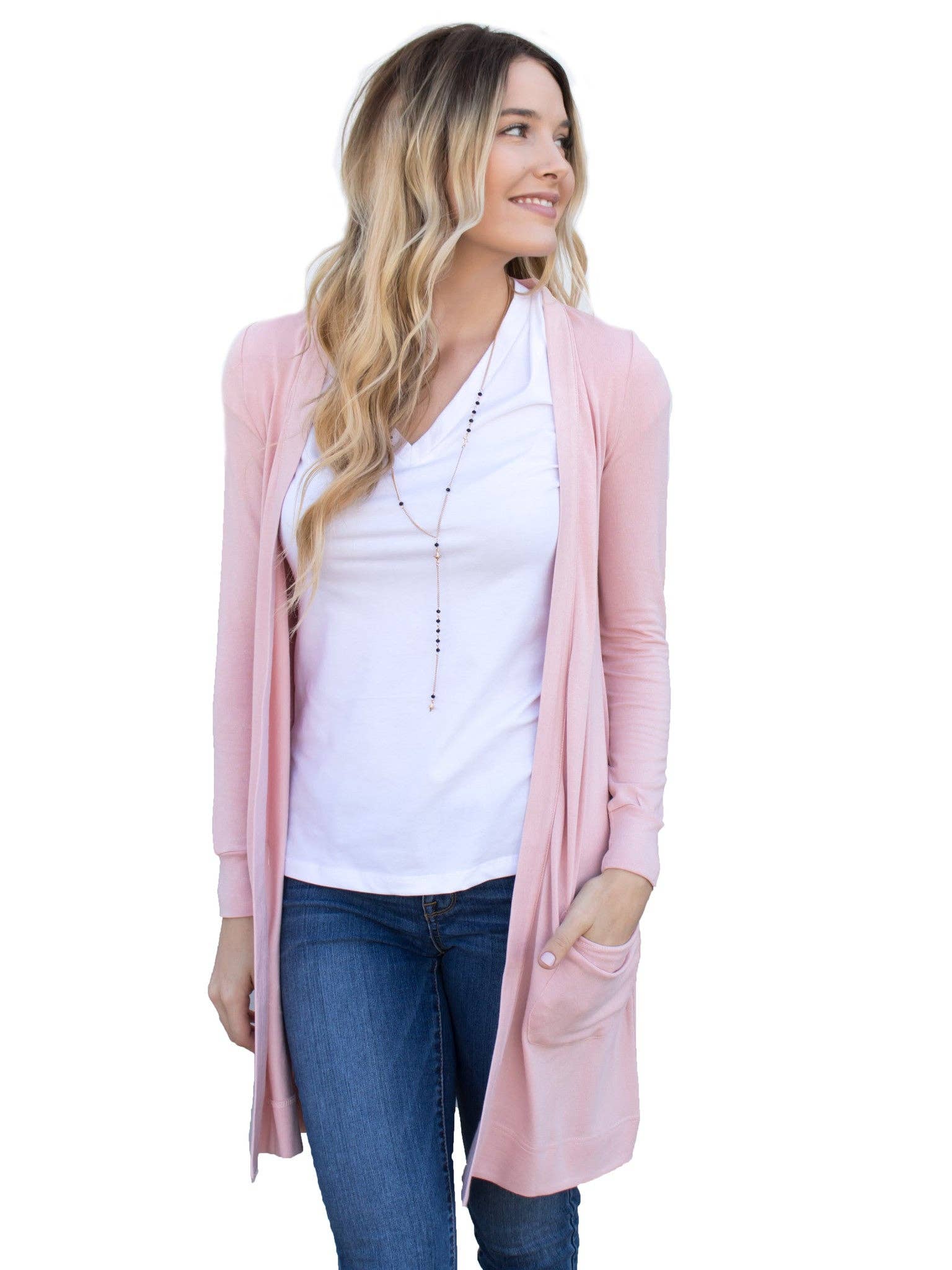 Tickled Teal - Wholesale Cardigan - Women's - Long Pocket Cardigan14