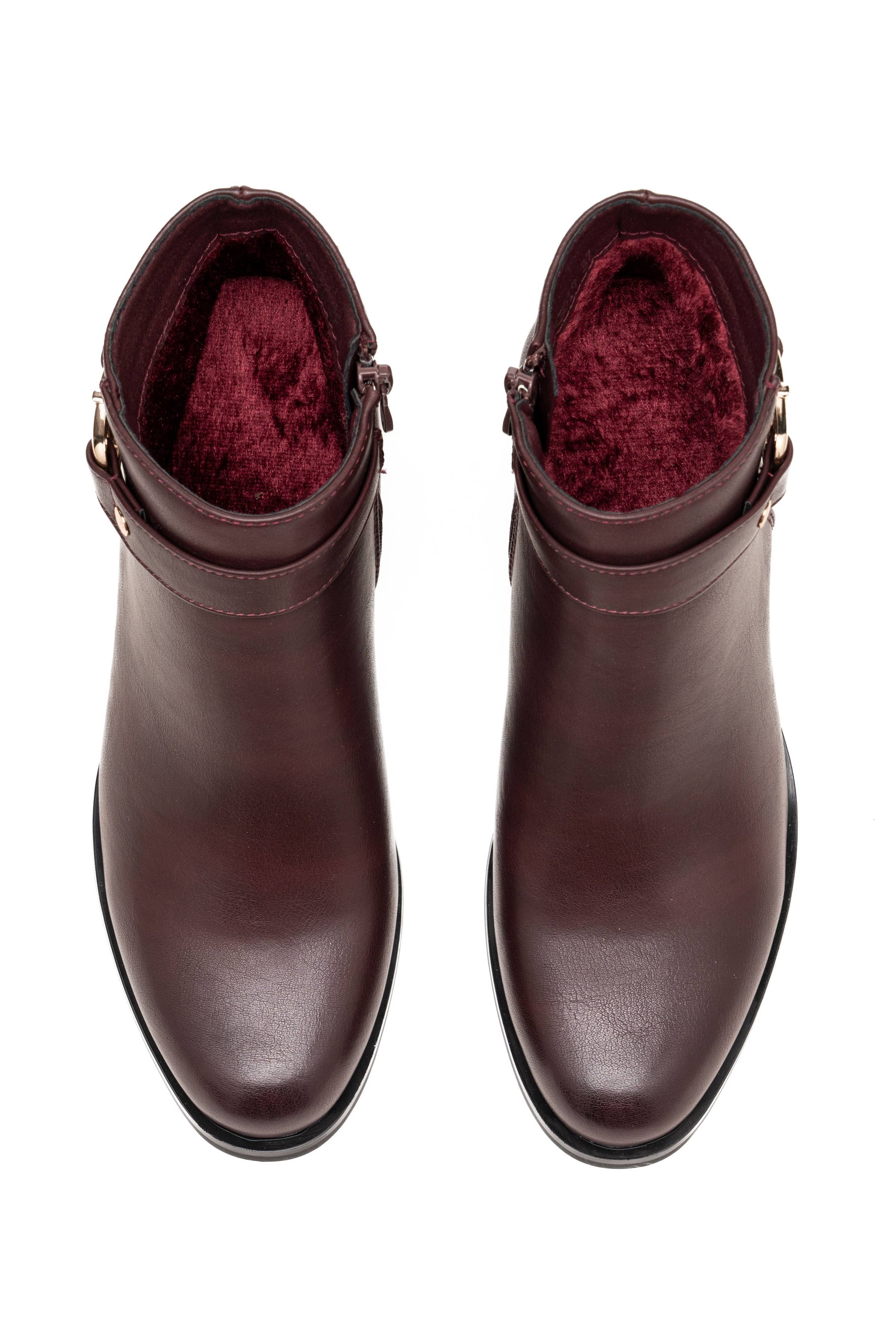 C'M PARIS – Großhandel Stiefeletten – Damen – Blockabsatz-Stiefelette mit T-Schnalle 30192