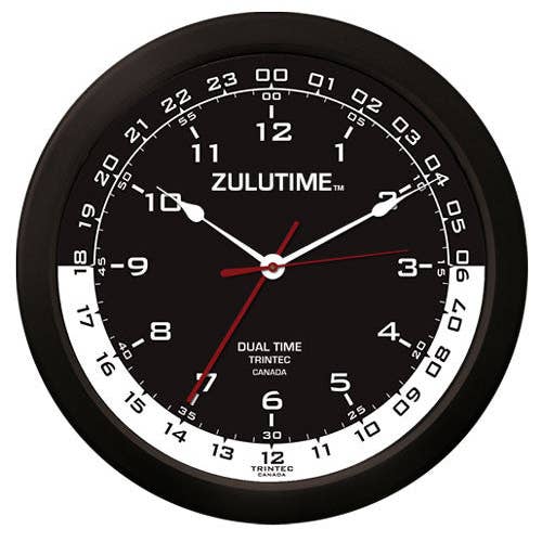 14" ZULUTIME™ tweevoudige tijdklok voor wholesale door Trintec Industries Inc.
