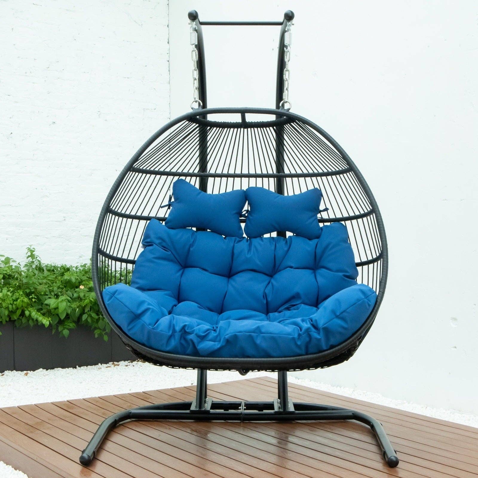 LeisureMod - Wholesale Egg Chair - Wicker 2 Person Double Folding Hanging Egg Swing Chair71