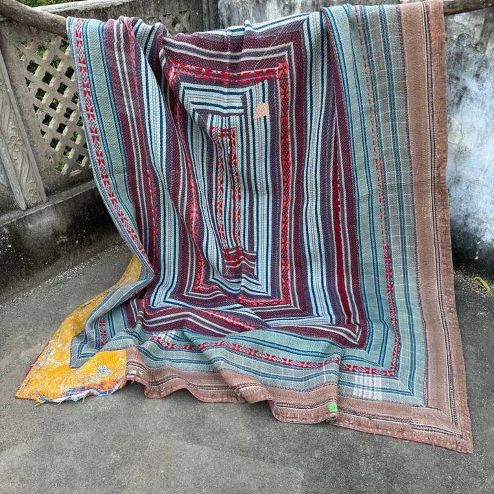 bhavnas boutique – Engroshandel Quiltet tæppe – Antik vintage håndsyet indisk Kantha Quilt sengetæppe