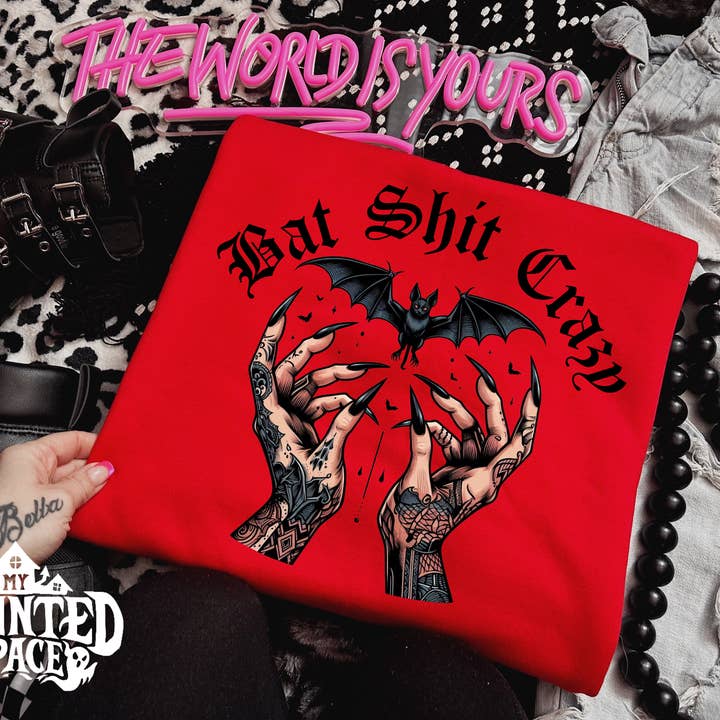 Bat Shirt Crazy TEE for wholesale by MyHauntedSpace