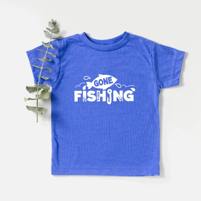Borte Fiskeri Toddler Grafisk Tee #C13 for engroshandel hos Tron Tron Graphic Wear